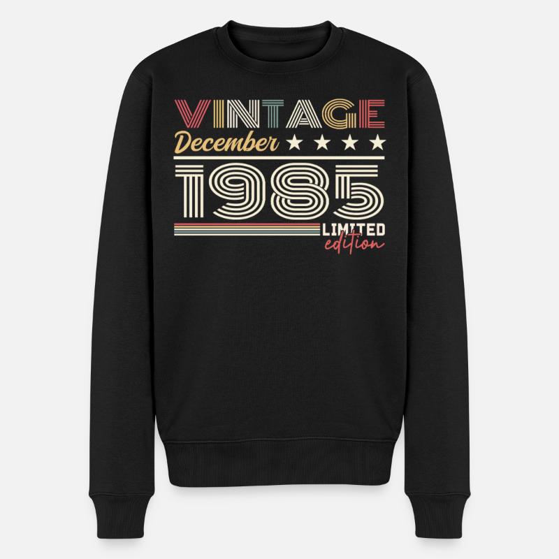 Cadeau Décembre 1985 - Pull Premium bio Homme - noir