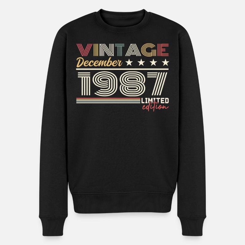 Cadeau Décembre 1987 - Pull Premium bio Homme - noir