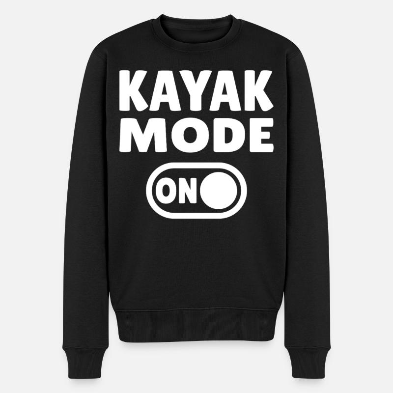 Kayak Mode ON - Männer Premium Bio Pullover - Schwarz