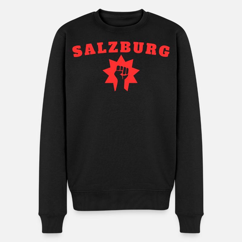 Salzburg - Männer Premium Bio Pullover - Schwarz