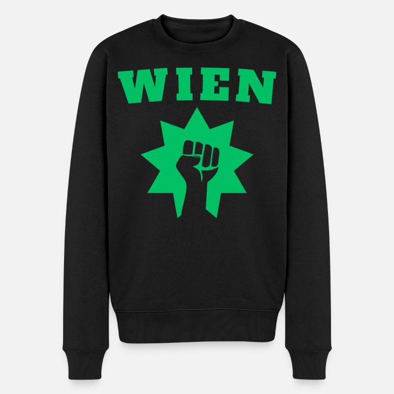 Wien - Männer Premium Bio Pullover - Schwarz