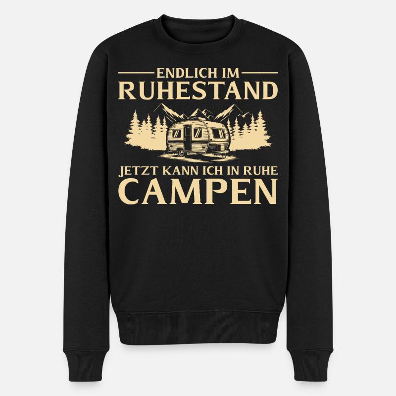 Endlich_im_Ruhestand_-_In_Ruhe_Campen - Männer Premium Bio Pullover - Schwarz