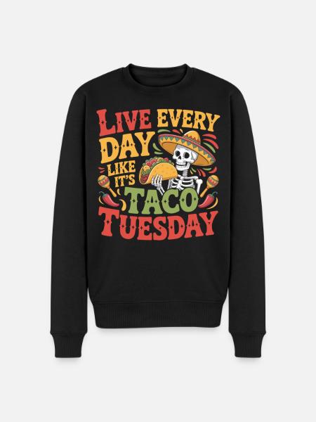 Taco Tuesday – Grappig Food Shirt voor feestjes - Mannen Premium Bio sweater - zwart