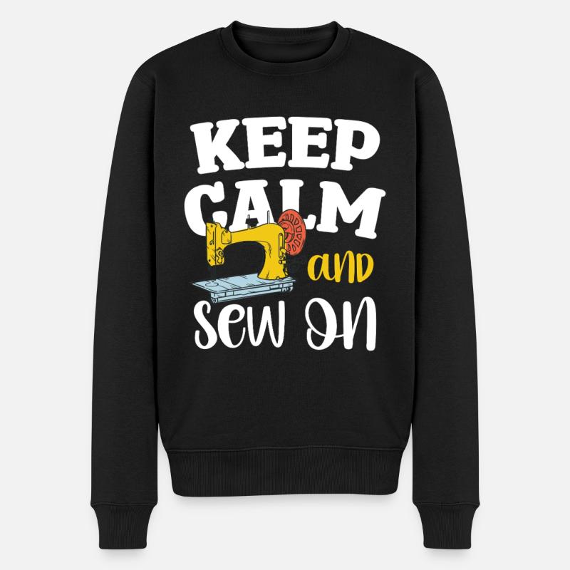 Restez calme et cousez - Pull Premium bio Homme - noir