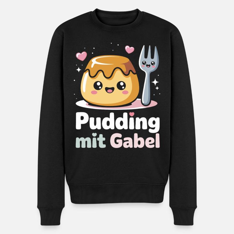 Pudding à la fourchette - Pull Premium bio Homme - noir