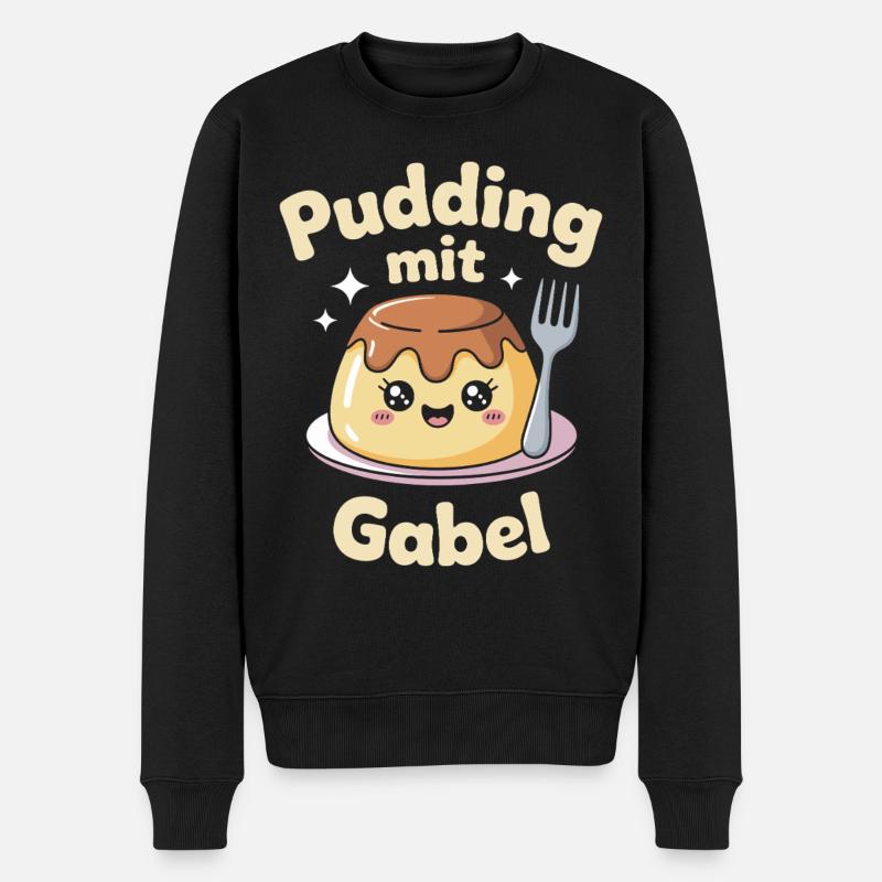 Pudding à la fourchette - Pull Premium bio Homme - noir