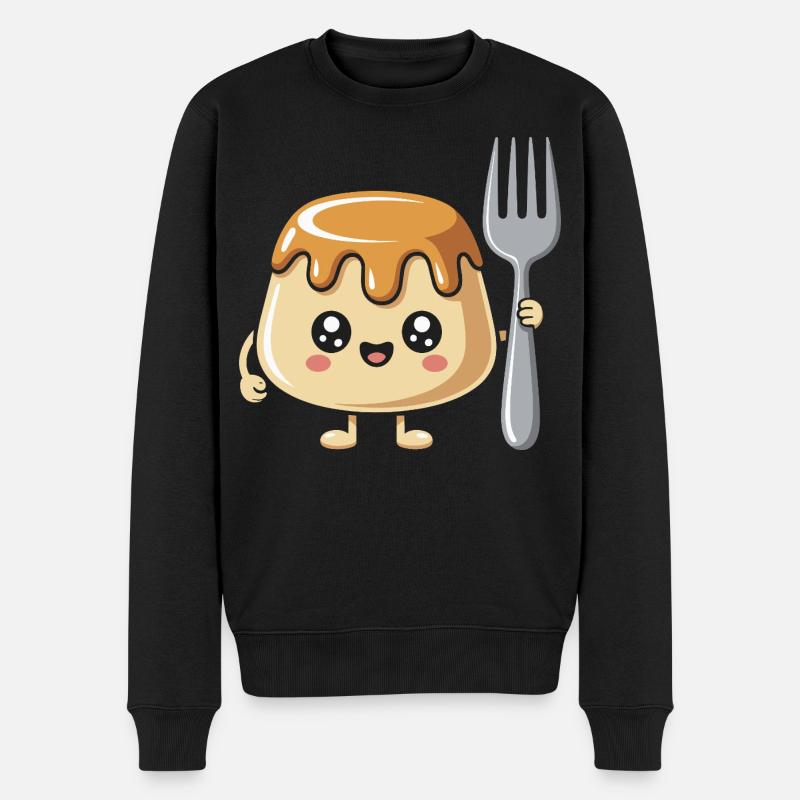 Pudding à la fourchette - Pull Premium bio Homme - noir