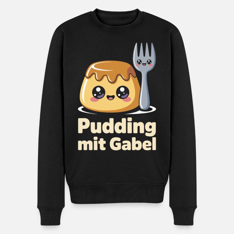 Pudding à la fourchette - Pull Premium bio Homme - noir