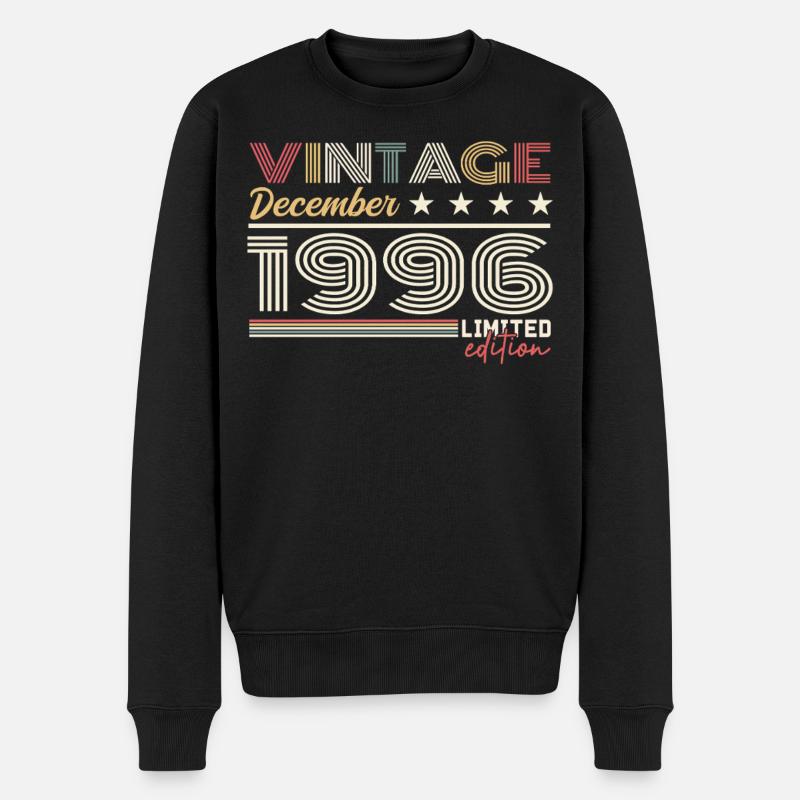 Geschenk Dezember 1996 - Männer Premium Bio Pullover - Schwarz