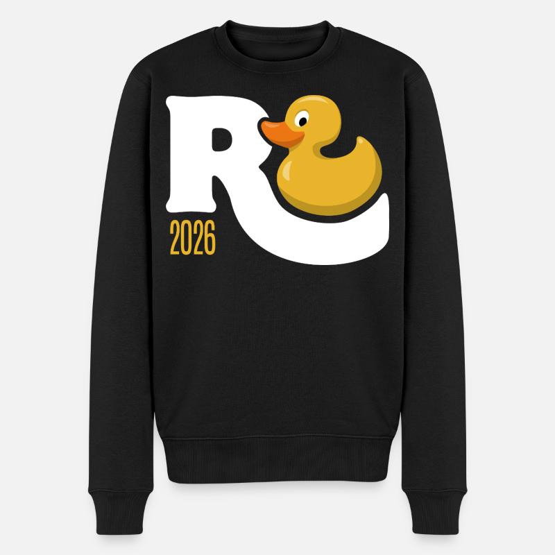Gummiente Rente 2026 - Ruhestand - Pension - Männer Premium Bio Pullover - Schwarz
