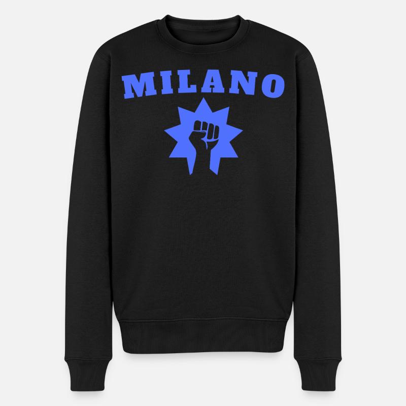 Milano - Männer Premium Bio Pullover - Schwarz