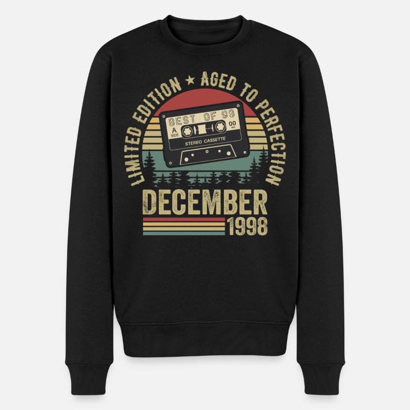 Décembre 1998 - Anniversaire Décembre 1998 - Pull Premium bio Homme - noir