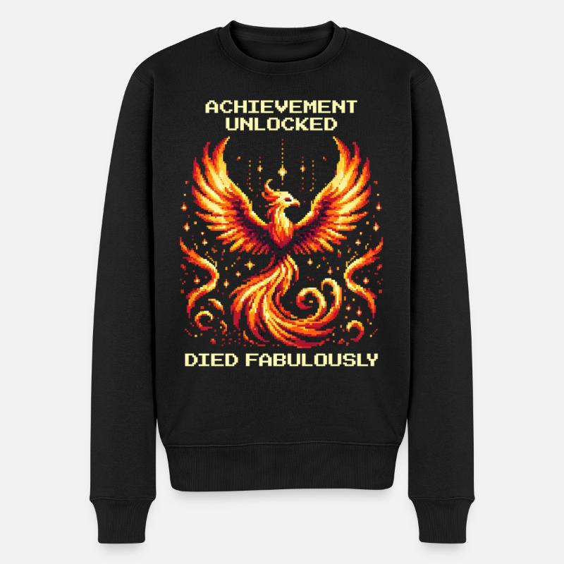 Succès débloqué : Mort fabuleuse | JDR - Pull Premium bio Homme - noir