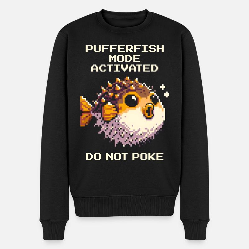 Kuglefisktilstand aktiv: stik ikke | Gaming - Økologisk premium-sweatshirt til mænd - sort