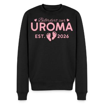Befördert zur Uroma 2026 Urgroßmutter - Männer Premium Bio Pullover - Schwarz - Vorne - Nico (187cm)