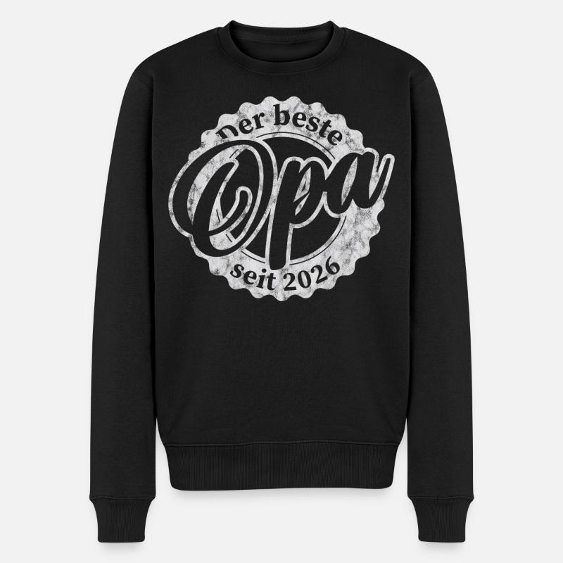 Der Beste Opa seit 2026 - Männer Premium Bio Pullover - Schwarz