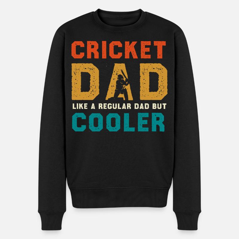 Cricket Dad Cooler - Männer Premium Bio Pullover - Schwarz