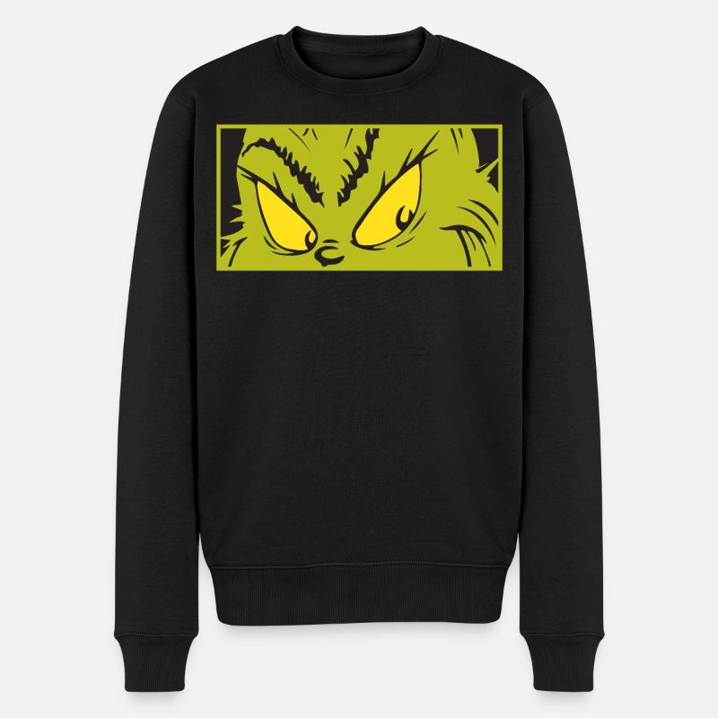 Der Grinch Auschnitt Seines Blickes - Männer Premium Bio Pullover - Schwarz