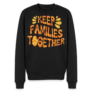 Humanité Égalité Garder les familles unies - Pull Premium bio Homme - noir - Devant - Nico (187cm)