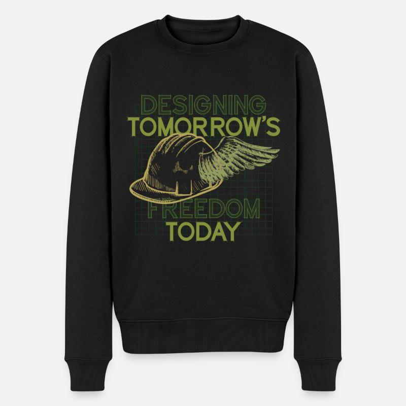 Militär Mechaniker Designing Tomorrows - Männer Premium Bio Pullover - Schwarz