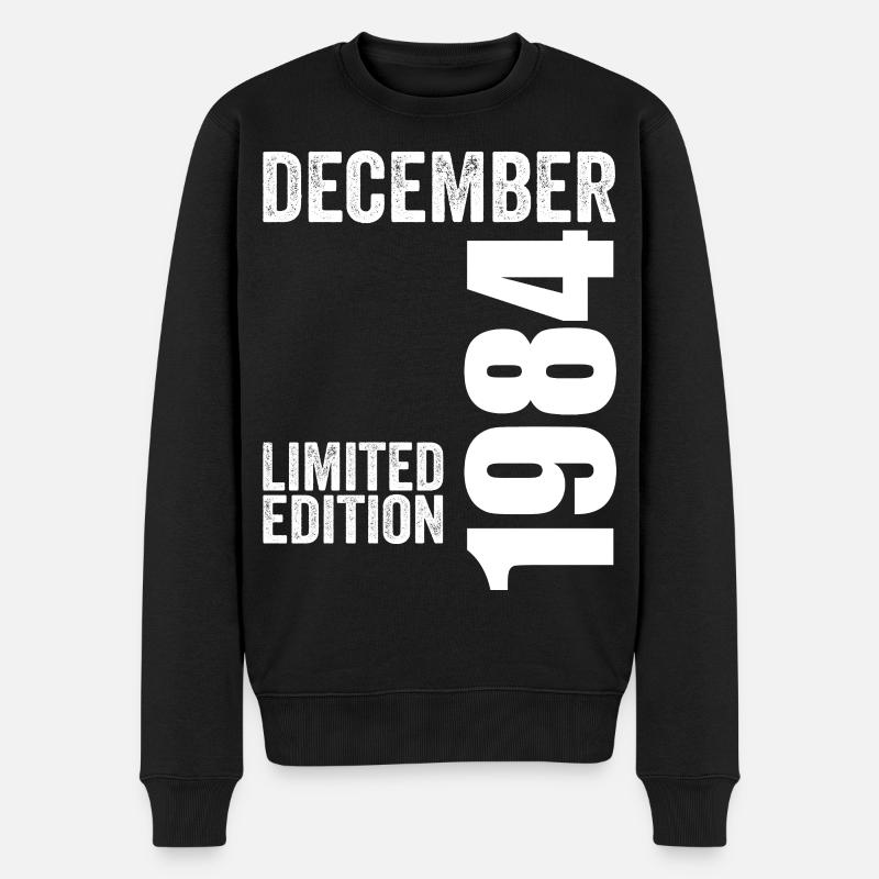Cadeau Anniversaire Rétro - Décembre 1984 - Pull Premium bio Homme - noir