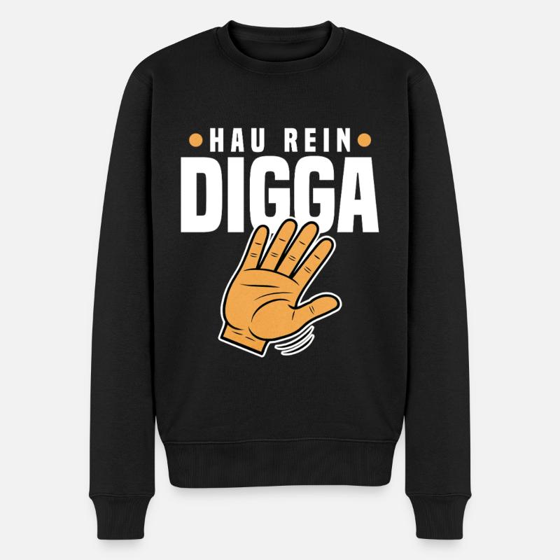 Hau in Digga - Pull Premium bio Homme - noir