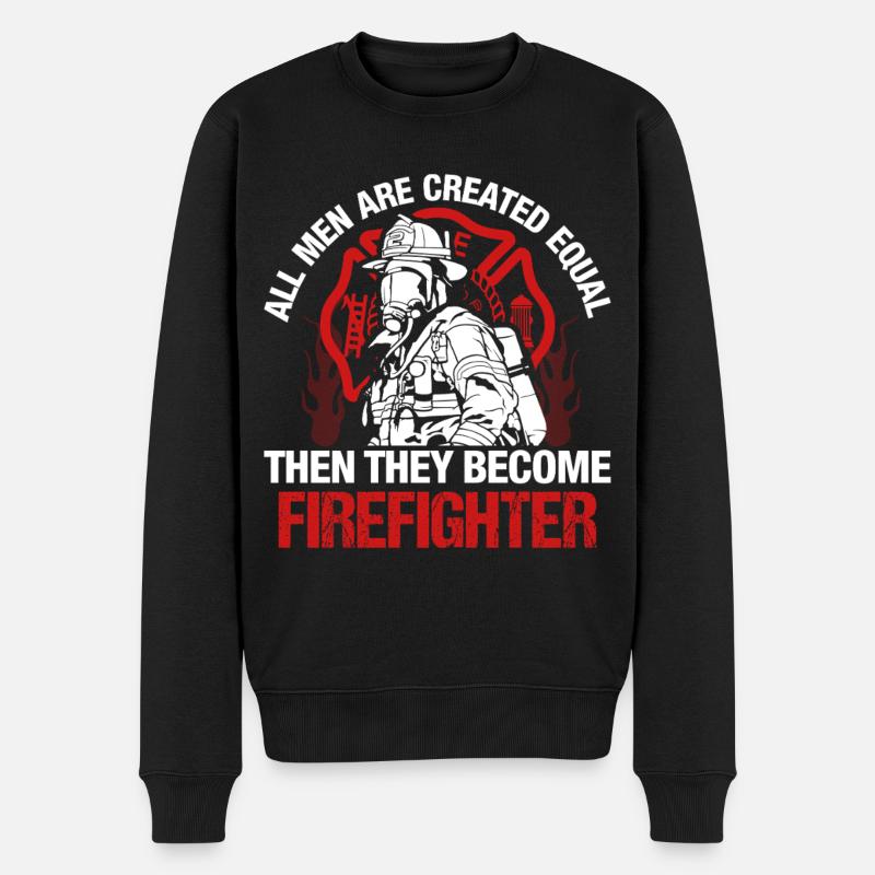 Feuerwehr - Männer Premium Bio Pullover - Schwarz