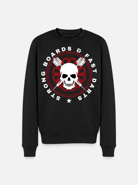 Darts, Bullseye, Dartboard and Skull. - Men's Premium Organic Jumper - black