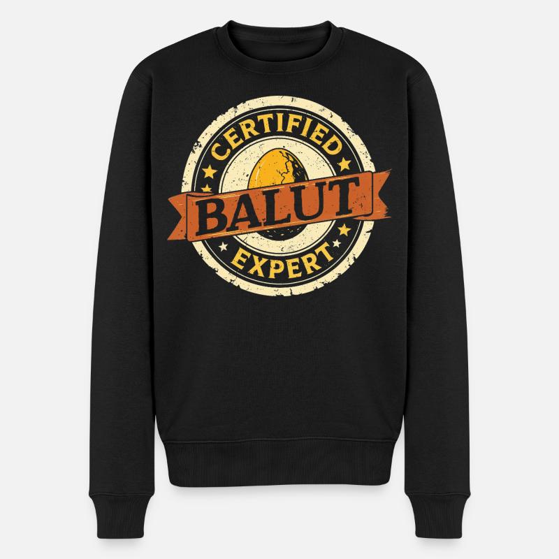 Certified Balut Expert Phillippinen - Männer Premium Bio Pullover - Schwarz