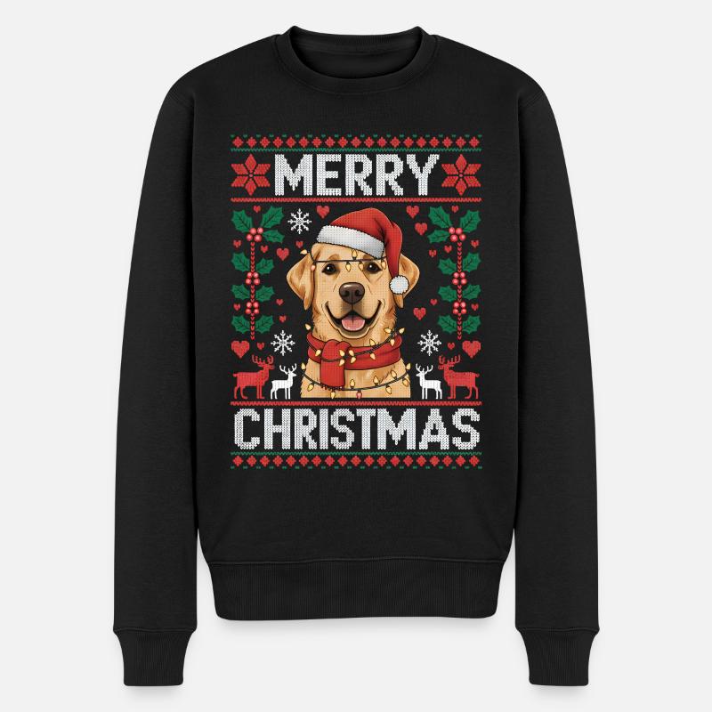 Labrador Retriever Cadeau de Noël - Pull Premium bio Homme - noir
