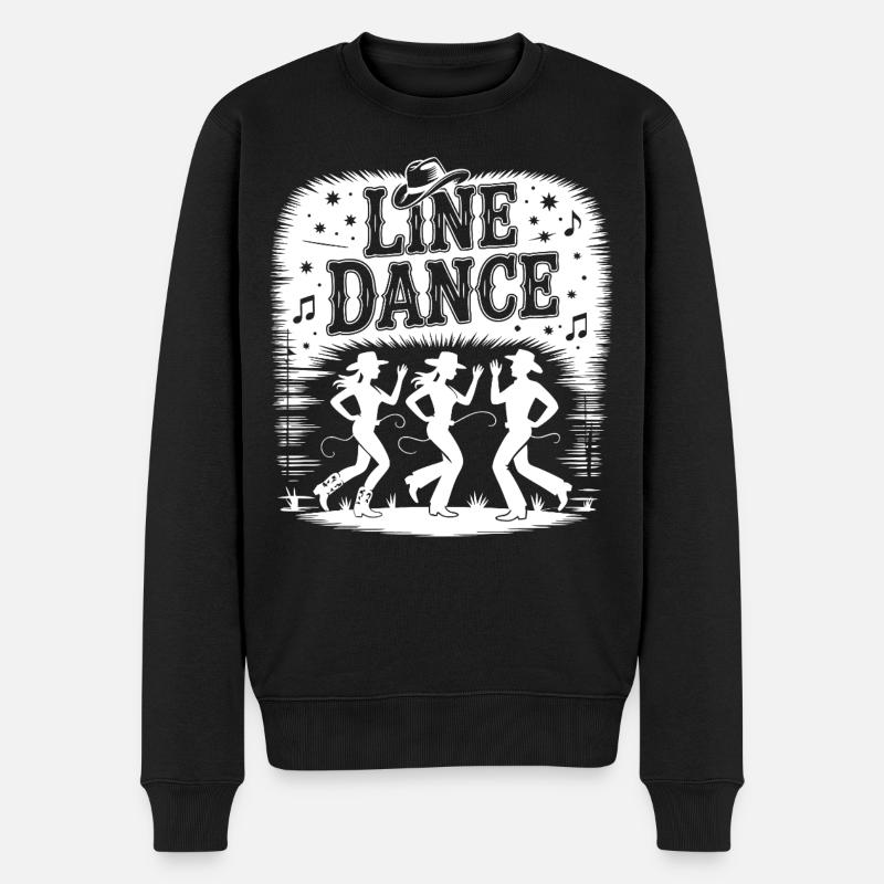 Silhouettes de danse en ligne - Pull Premium bio Homme - noir