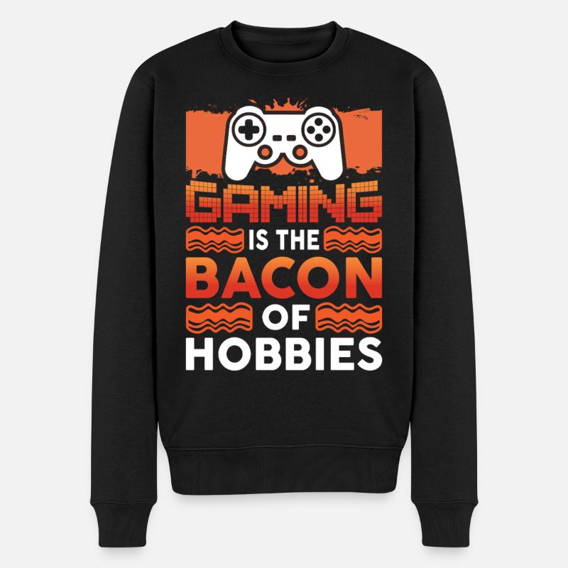 Gaming - Männer Premium Bio Pullover - Schwarz