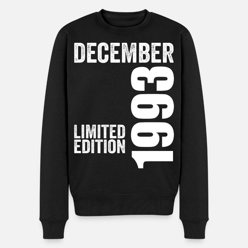 Cadeau Anniversaire Rétro - Décembre 1993 - Pull Premium bio Homme - noir