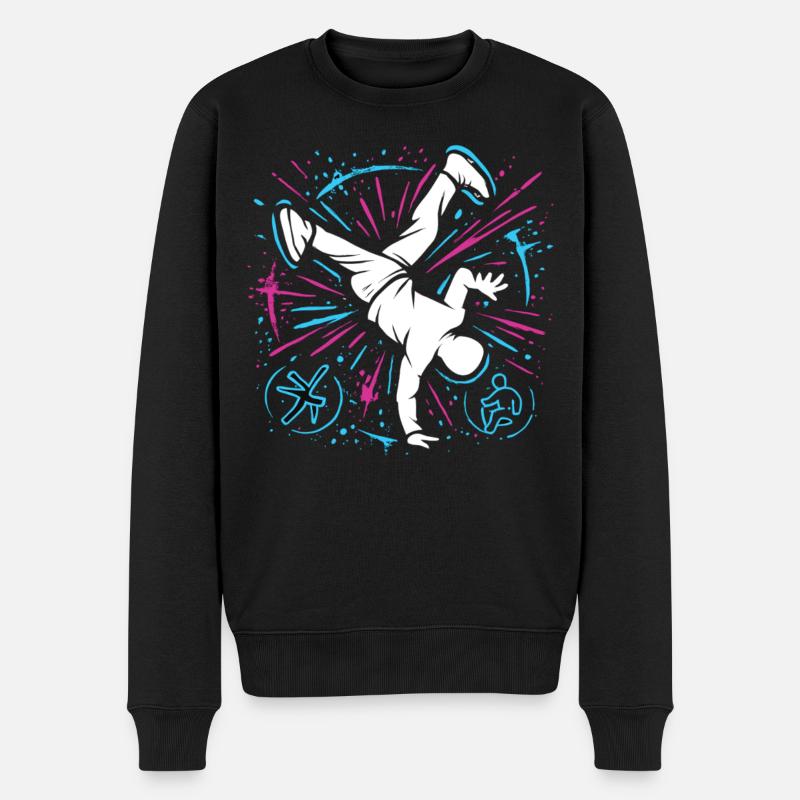 Breakdance Explosion – Streetstyle Tanz - Männer Premium Bio Pullover - Schwarz