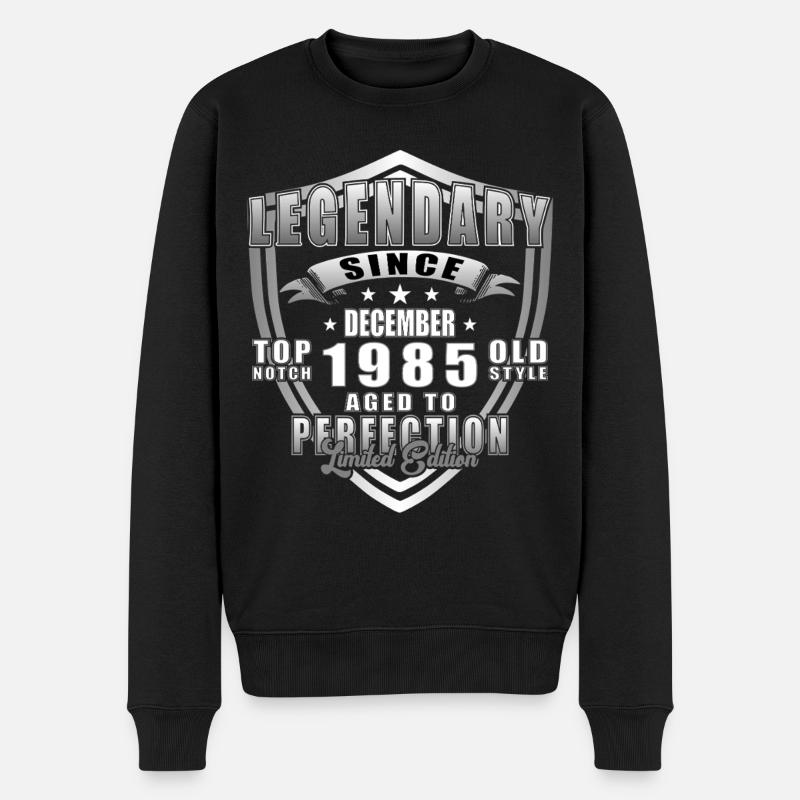 Décembre 1985 Jubilé 1985 Légendes Décembre - Pull Premium bio Homme - noir
