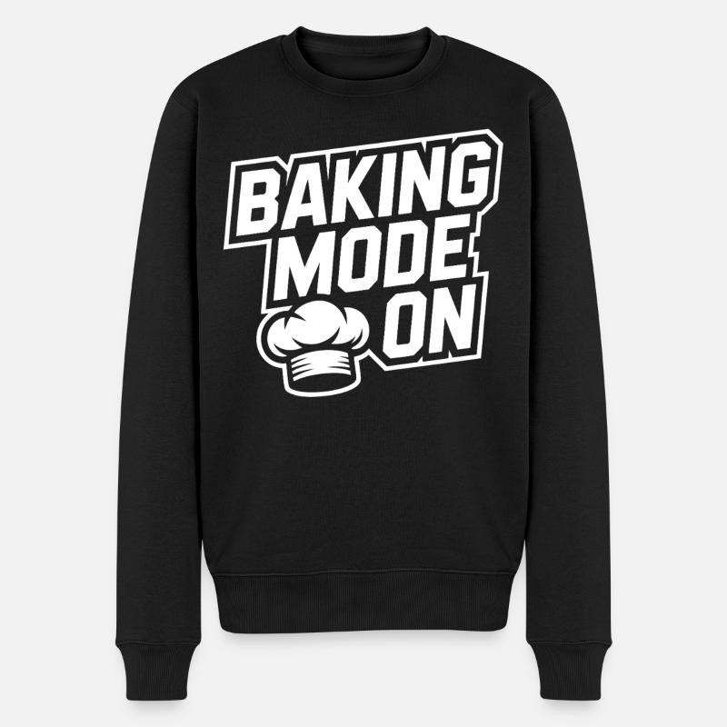 Backmodus An – Küchenhumor Design - Männer Premium Bio Pullover - Schwarz