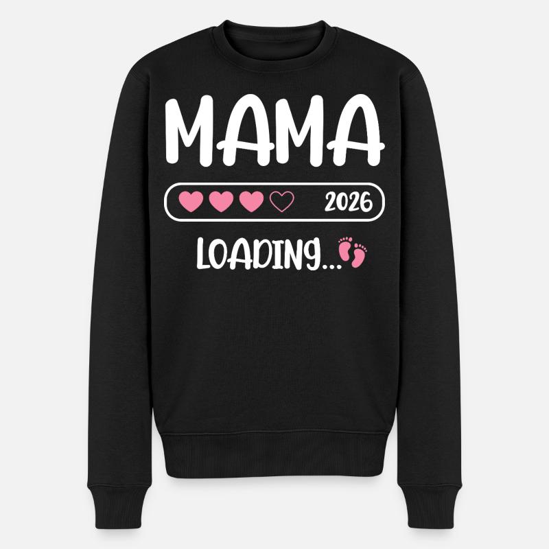 Maman 2026 Annonce de grossesse Chargement - Pull Premium bio Homme - noir