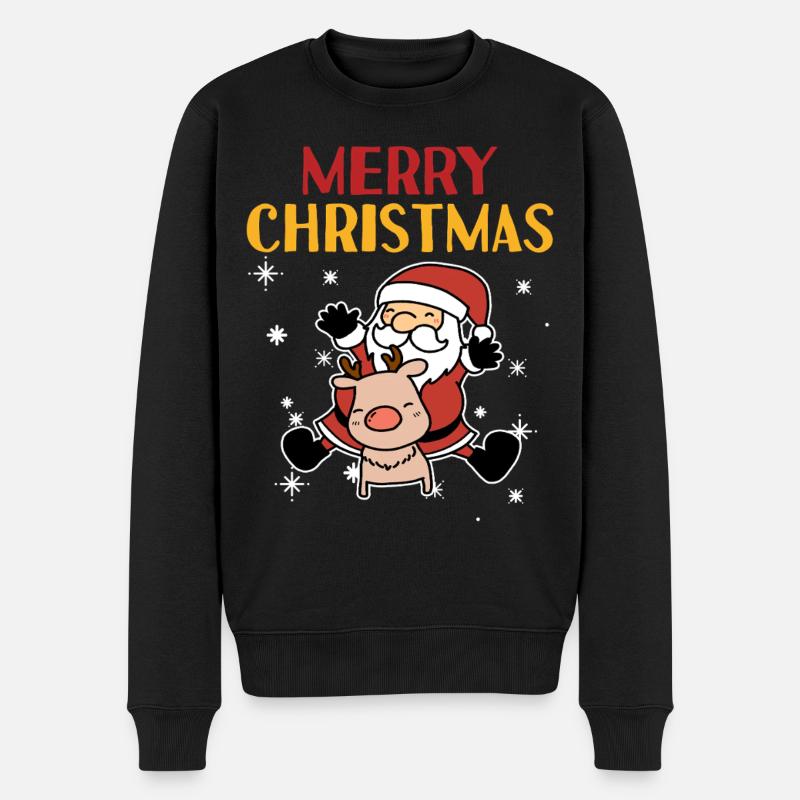Joyeux Noël - idée Cadeau Père Noel - Pull Premium bio Homme - noir