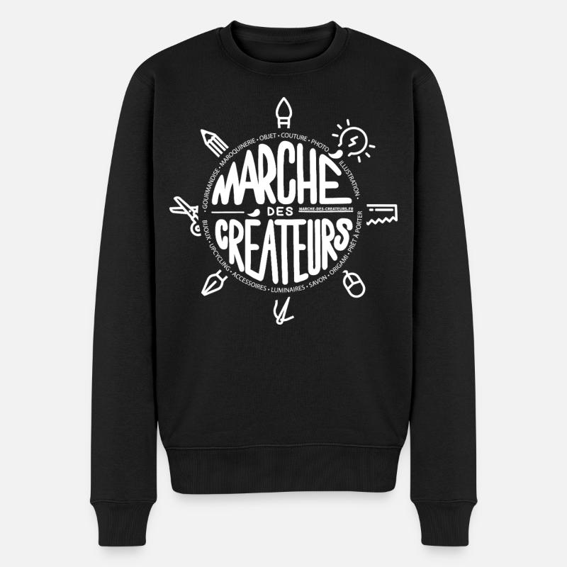 Creators' Market – Logo - Männer Premium Bio Pullover - Schwarz