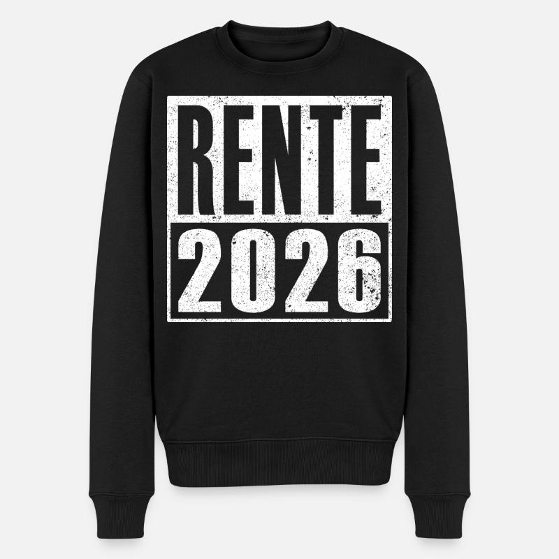 Rente 2026 Rentner Ruhestand Legende Geschenkidee - Männer Premium Bio Pullover - Schwarz