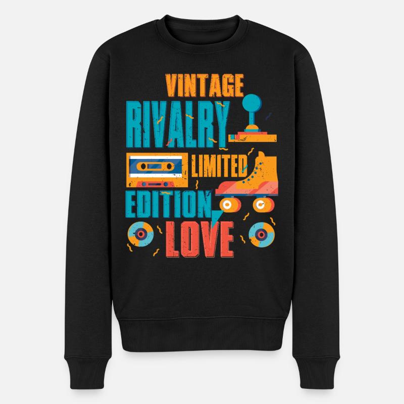 Geschwisterrivalität Bruder Schwester - Männer Premium Bio Pullover - Schwarz