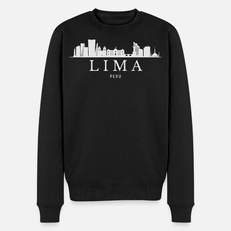 Lima Skyline, Lima Pérou - Pull Premium bio Homme - noir