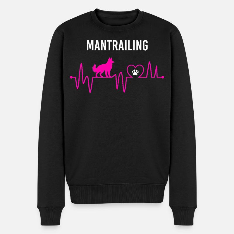 Mantrailing Heartbeat Mantrailing Passion - Pull Premium bio Homme - noir