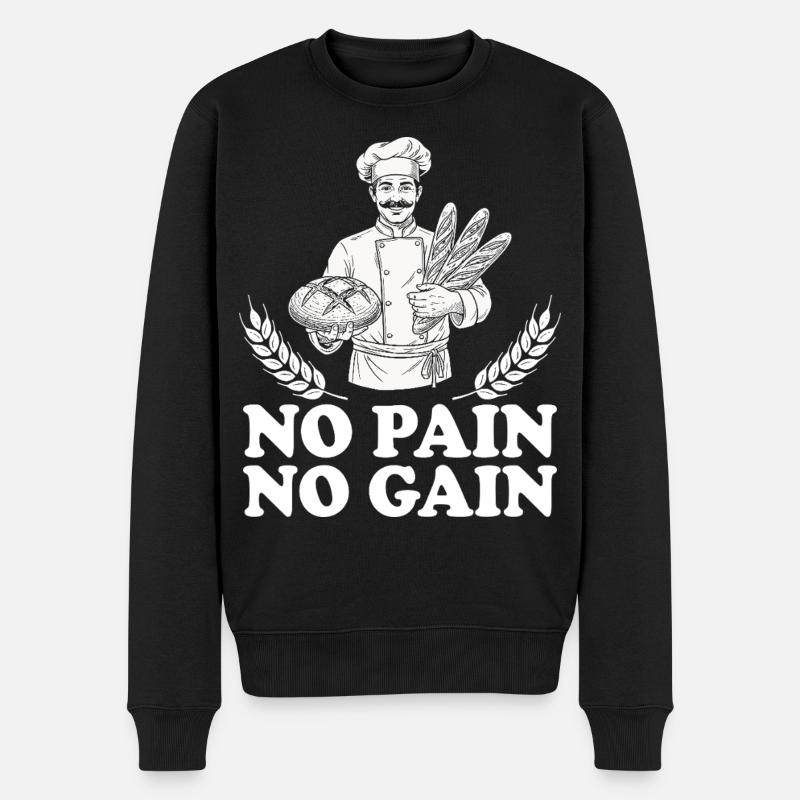 Bread Bakery Humor Baker - Men's Premium Organic Jumper - black