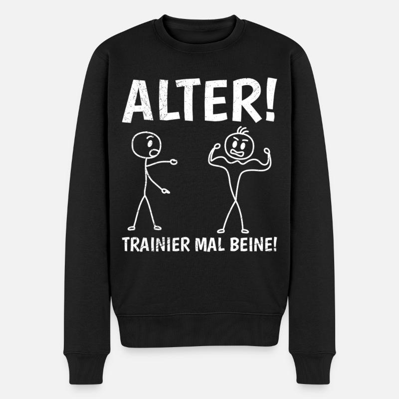 Figurine allumette TRAIN LEGS Fun - Pull Premium bio Homme - noir