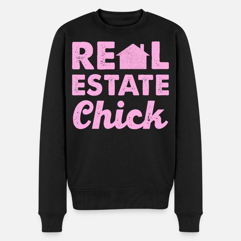 Real Estate Chic - Männer Premium Bio Pullover - Schwarz