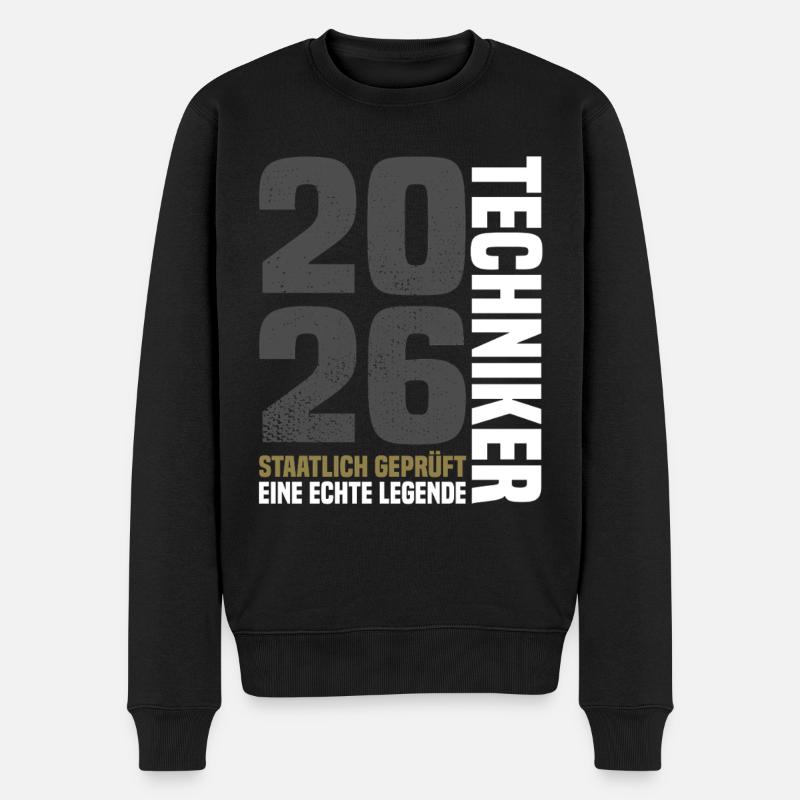 Staatlich Geprüfter Techniker - Männer Premium Bio Pullover - Schwarz