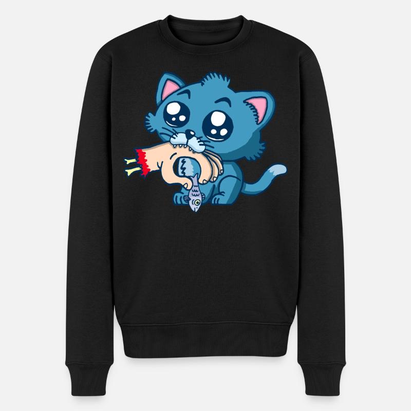 Chaton gourmand - Pull Premium bio Homme - noir