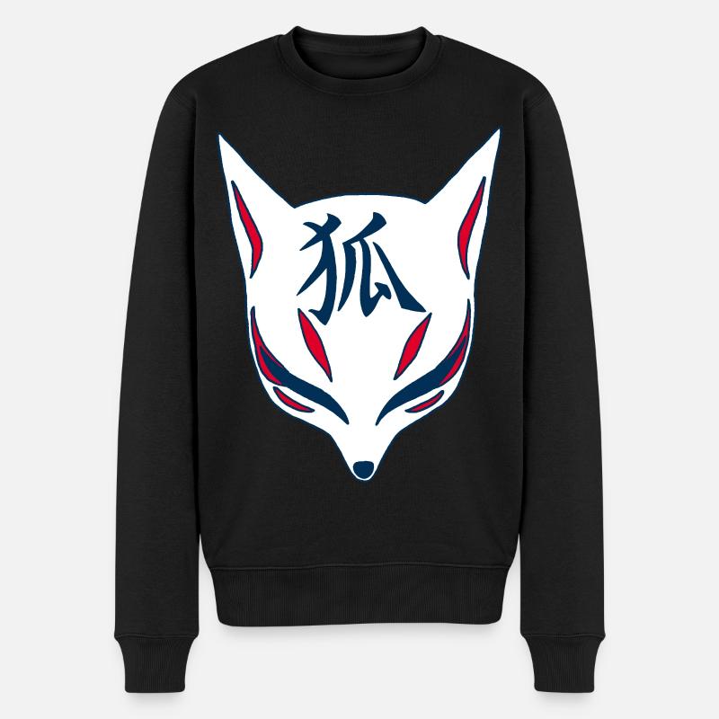 Renard du Japon manga - Pull Premium bio Homme - noir