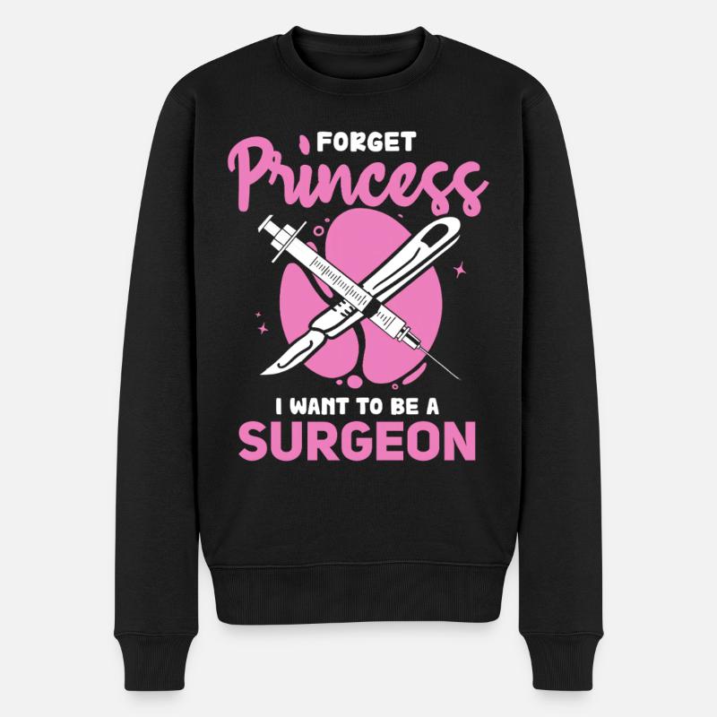 Chirurgenträume statt Prinzessin - Männer Premium Bio Pullover - Schwarz